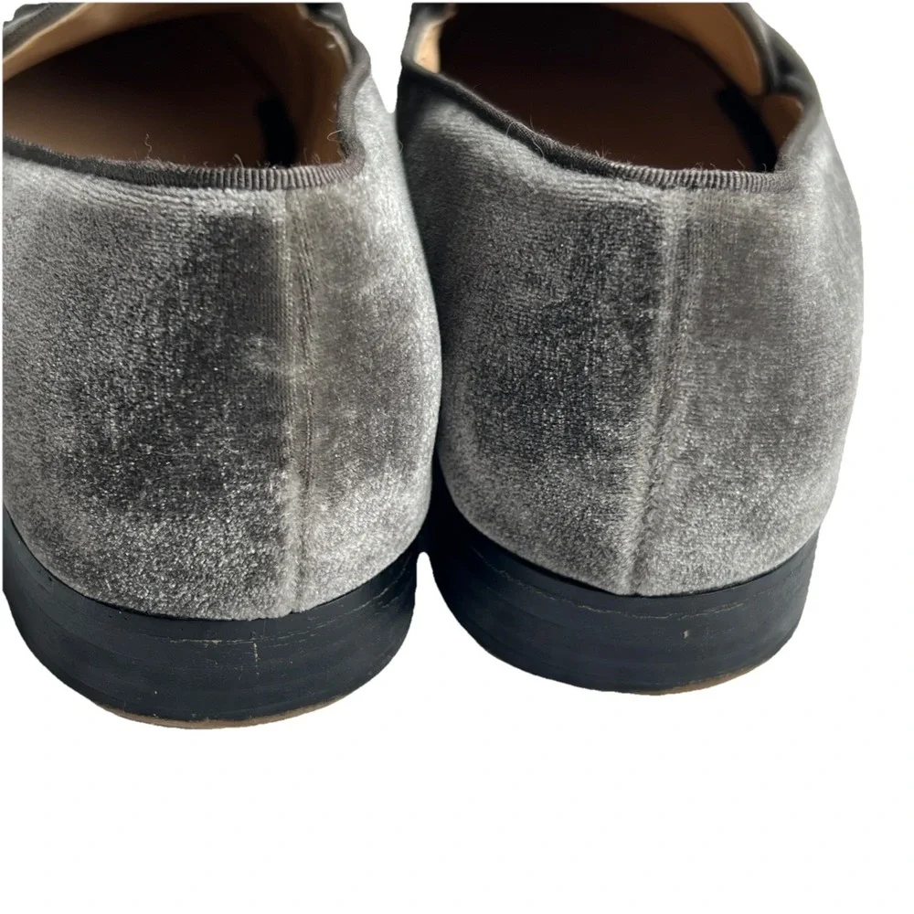 Franco Sarto L-Hudley Women's Velvet Slip On Loafers Shoes Size 9M Dark Gray‎